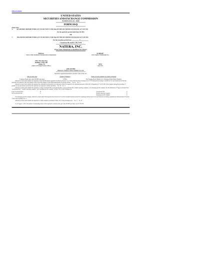 Miniature Natera Rapport trimestriel 2021-q2