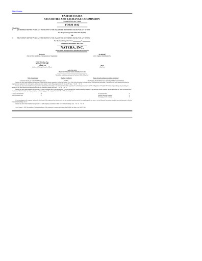 Miniature Natera Rapport trimestriel 2022-q2