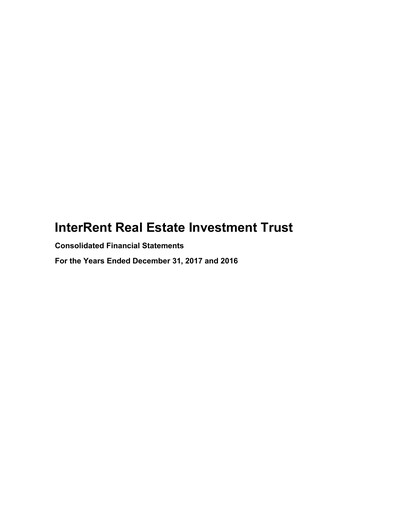 Thumbnail InterRent Real Estate Investment Trust Financial Statement 2017