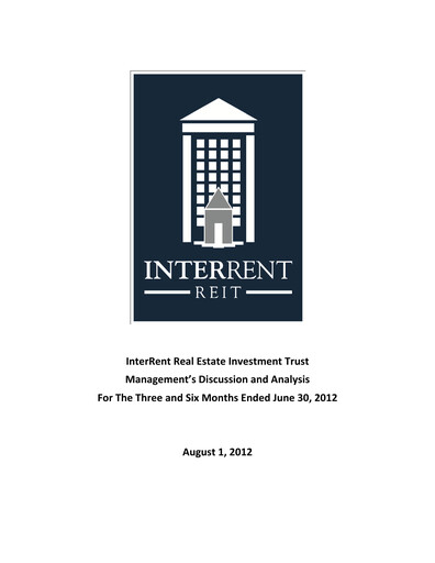 Thumbnail InterRent Real Estate Investment Trust Quarterly Report 2012-q2