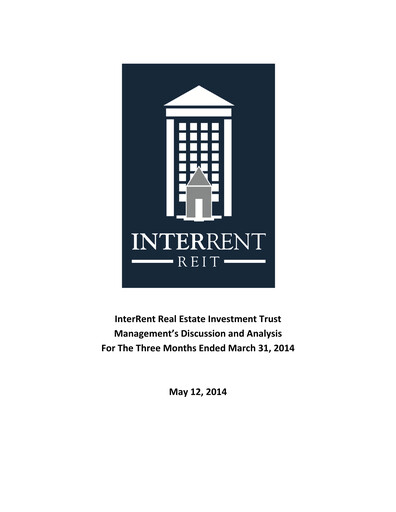 Thumbnail InterRent Real Estate Investment Trust Quarterly Report 2014-q1