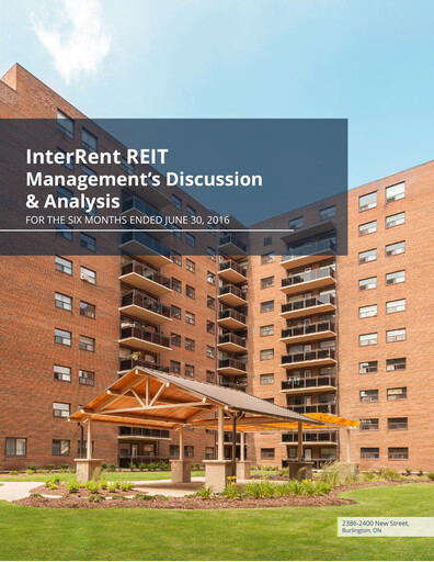 Thumbnail InterRent Real Estate Investment Trust Quarterly Report 2016-q2