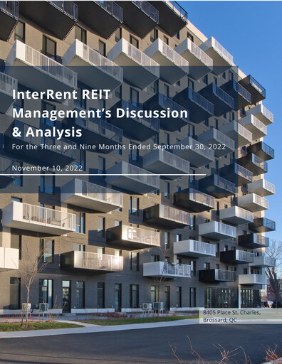 Thumbnail InterRent Real Estate Investment Trust Quarterly Report 2022-q3