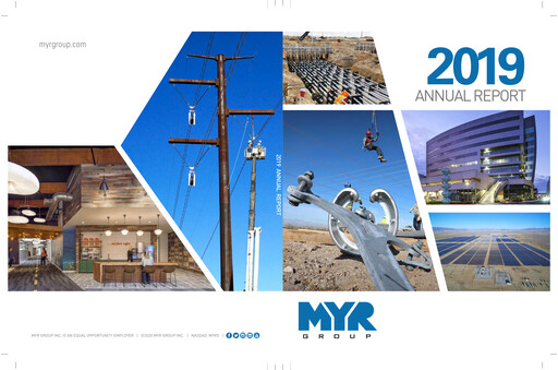 Thumbnail MYR Group Annual Report 2019