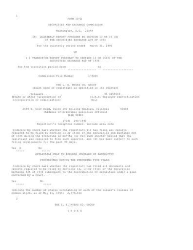 Thumbnail MYR Group Quarterly Report 1995-q1