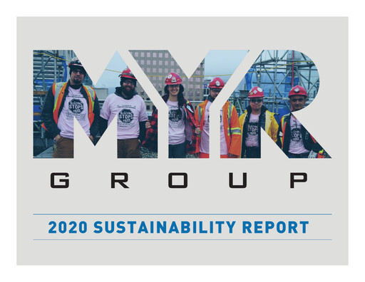 Vorschaubild MYR Group Nachhaltigkeitsbericht 2020