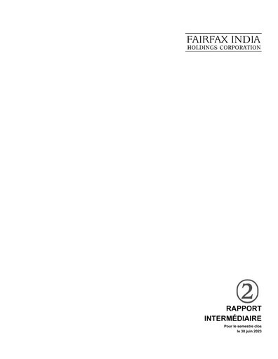 Thumbnail Fairfax India Holdings Quarterly Report 2023-q2