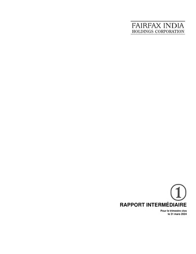 Thumbnail Fairfax India Holdings Quarterly Report 2024-q1