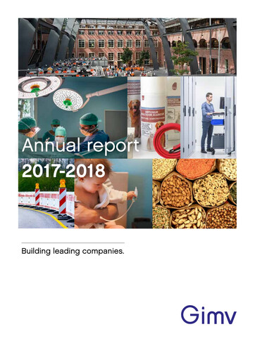 Thumbnail Gimv NV Annual Report 2017-2018