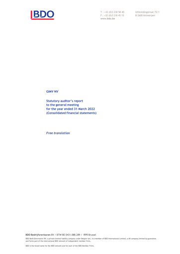 Thumbnail Gimv NV Financial Statement 2021-2022