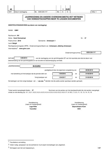 Thumbnail Gimv NV Financial Statement 2018-2019