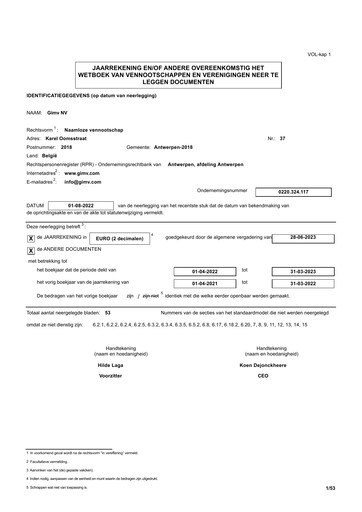 Thumbnail Gimv NV Financial Statement 2022-2023
