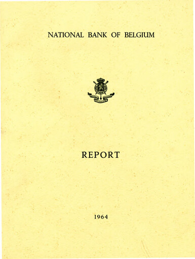 Miniature Banque nationale de Belgique Rapport annuel 1964
