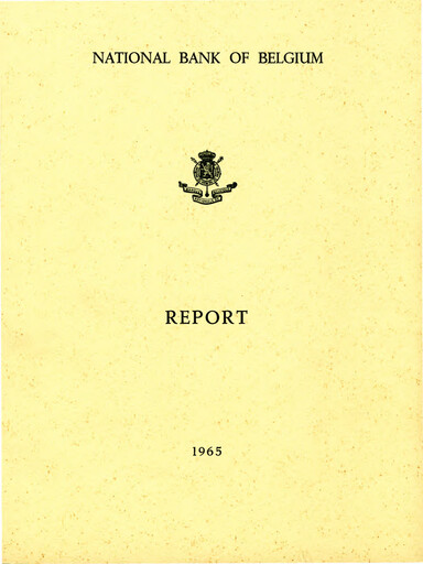 Miniature Banque nationale de Belgique Rapport annuel 1965