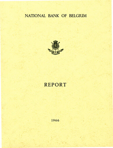 Miniature Banque nationale de Belgique Rapport annuel 1966