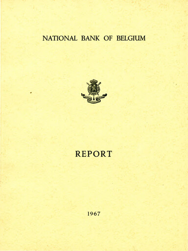 Miniature Banque nationale de Belgique Rapport annuel 1967