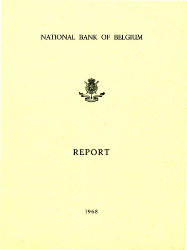 Miniature Banque nationale de Belgique Rapport annuel 1968