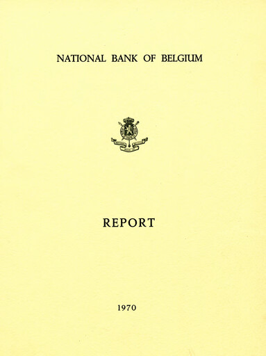 Miniature Banque nationale de Belgique Rapport annuel 1970