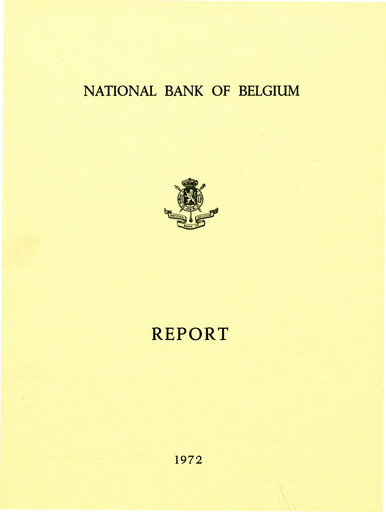 Miniature Banque nationale de Belgique Rapport annuel 1972