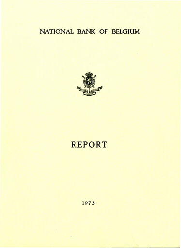 Miniature Banque nationale de Belgique Rapport annuel 1973