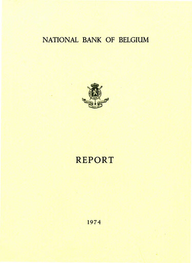 Miniature Banque nationale de Belgique Rapport annuel 1974
