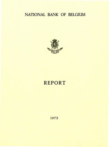 Miniature Banque nationale de Belgique Rapport annuel 1975