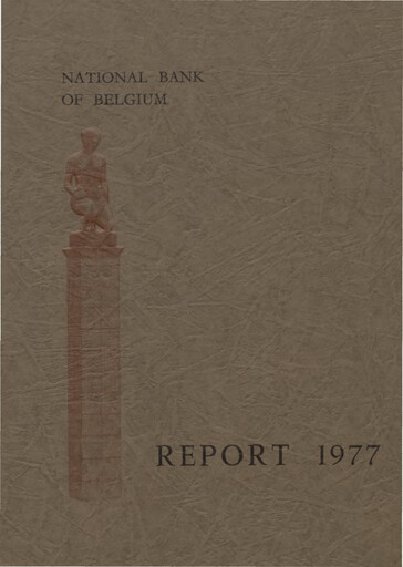 Miniature Banque nationale de Belgique Rapport annuel 1977