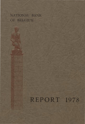 Miniature Banque nationale de Belgique Rapport annuel 1978