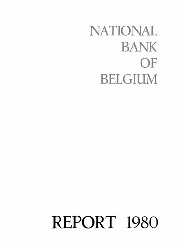 Miniature Banque nationale de Belgique Rapport annuel 1980