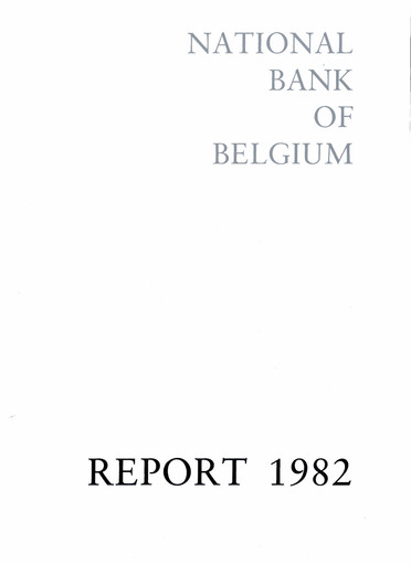 Miniature Banque nationale de Belgique Rapport annuel 1982