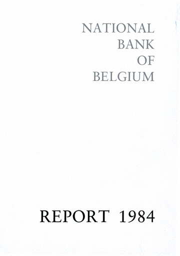 Miniature Banque nationale de Belgique Rapport annuel 1984