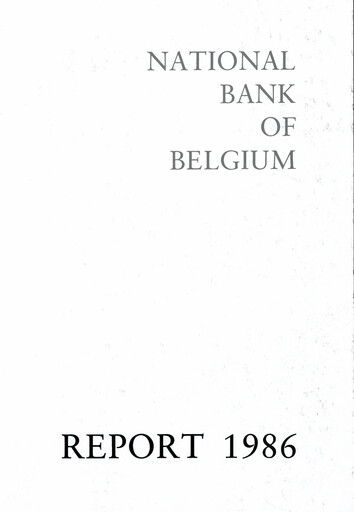 Miniature Banque nationale de Belgique Rapport annuel 1986