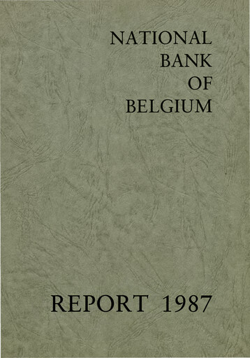 Miniature Banque nationale de Belgique Rapport annuel 1987