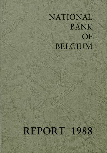 Miniature Banque nationale de Belgique Rapport annuel 1988