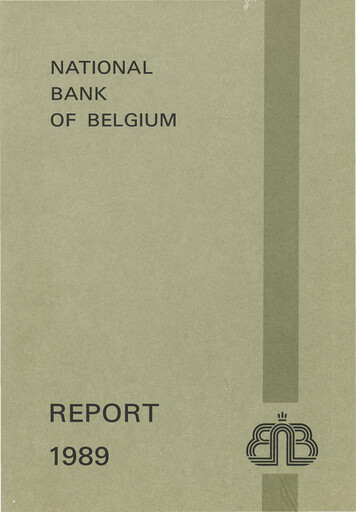 Miniature Banque nationale de Belgique Rapport annuel 1989