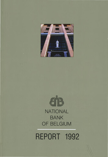 Miniature Banque nationale de Belgique Rapport annuel 1992