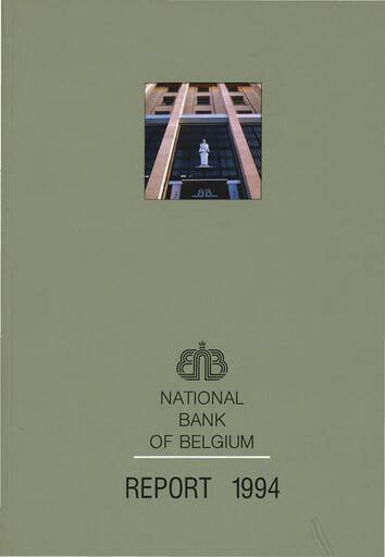 Miniature Banque nationale de Belgique Rapport annuel 1994