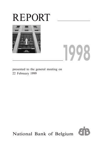 Miniature Banque nationale de Belgique Rapport annuel 1998