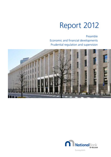 Miniature Banque nationale de Belgique Rapport annuel 2012