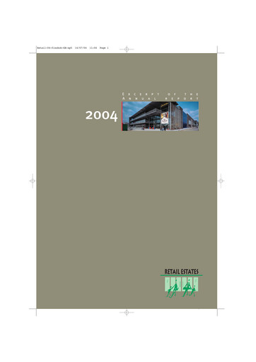 Thumbnail Retail Estates NV Annual Report 2004