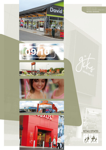 Thumbnail Retail Estates NV Annual Report 2009-2010