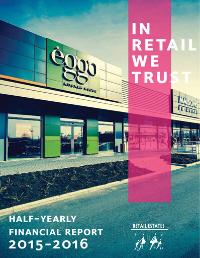 Thumbnail Retail Estates NV Half-year Report 2015-2016-h1