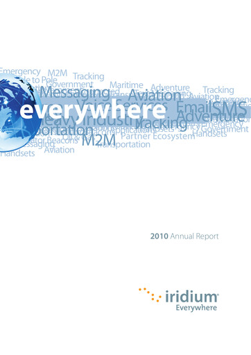 Thumbnail Iridium Communications Annual Report 2010