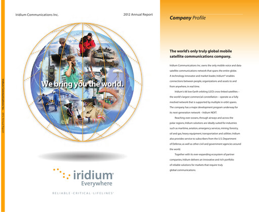 Thumbnail Iridium Communications Annual Report 2012