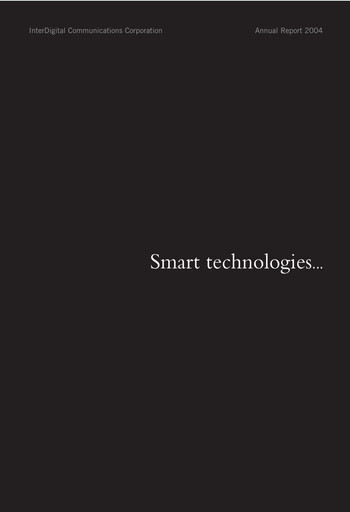 Thumbnail InterDigital
 Annual Report 2004