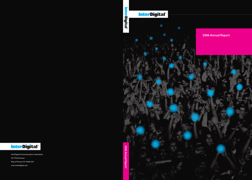 Thumbnail InterDigital
 Annual Report 2006