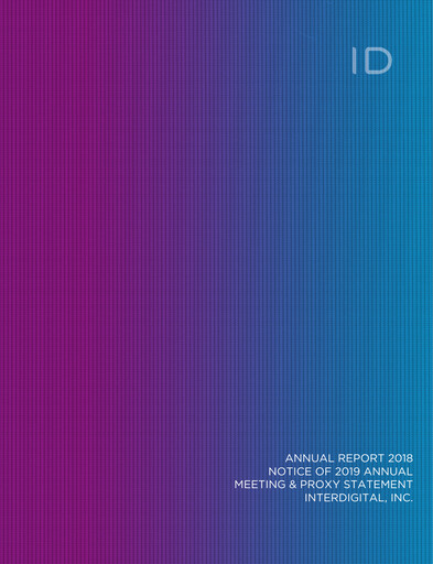 Thumbnail InterDigital
 Annual Report 2018