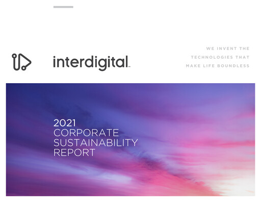 Thumbnail InterDigital
 Sustainability Report 2020