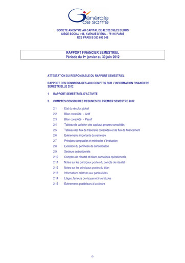 Thumbnail Ramsay Générale de Santé Half-year Report 2012-h1