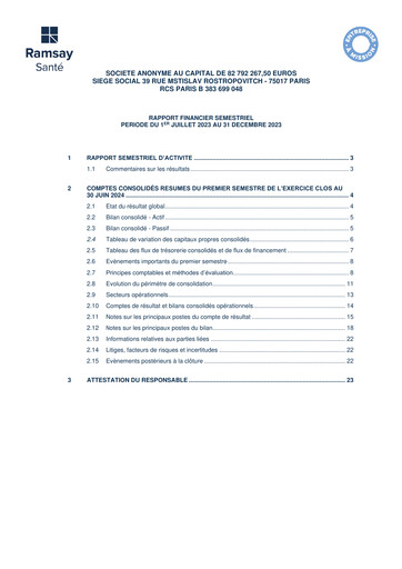 Thumbnail Ramsay Générale de Santé Half-year Report 2024-h1